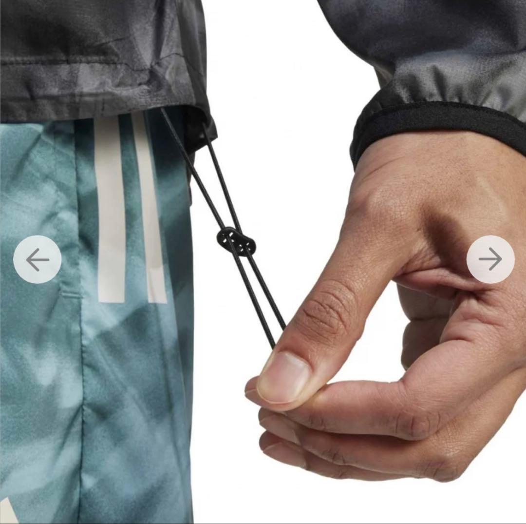 美品 adidas ランニングジャケット M ウインドブレーカー ウェア 黒