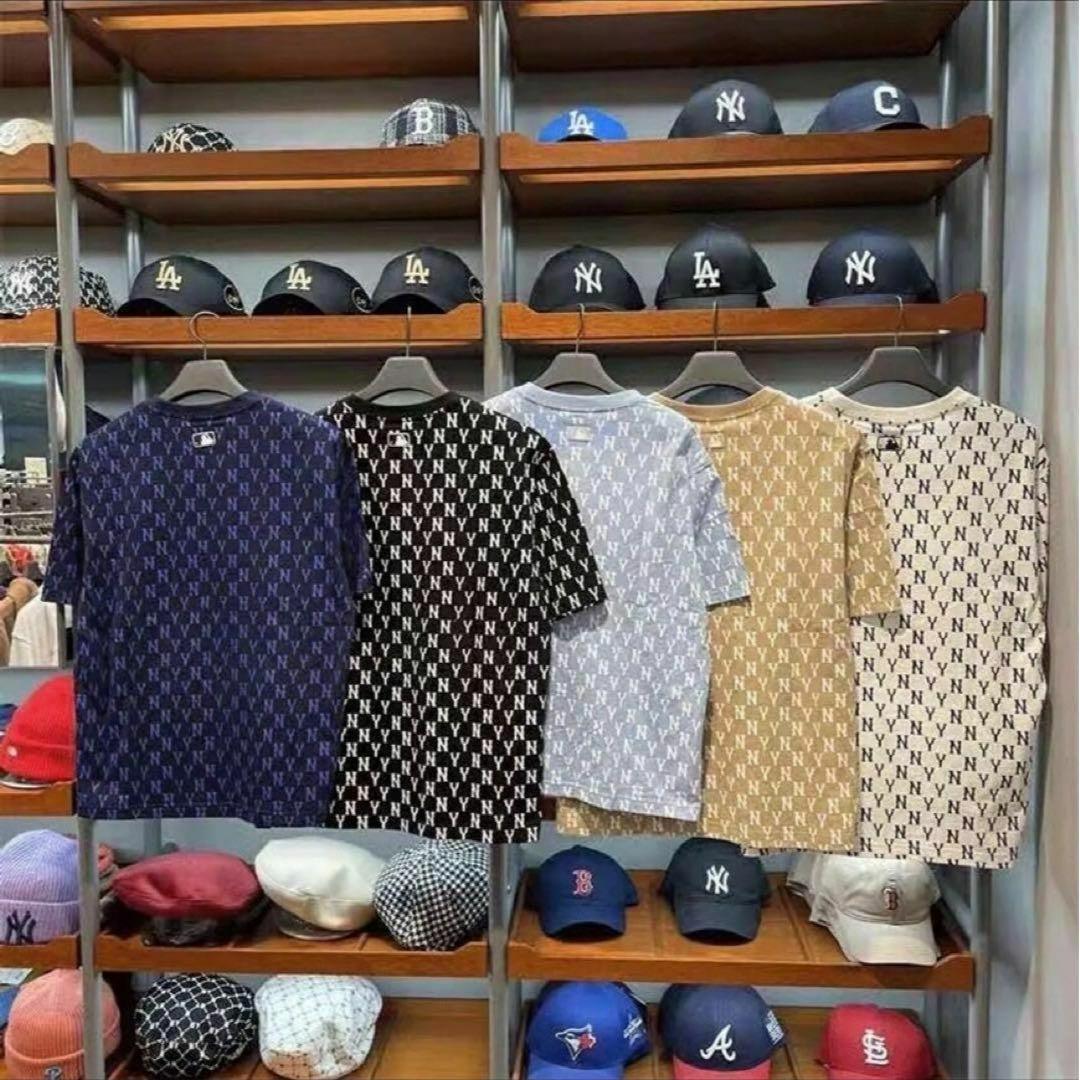 新品⭐韓国限定⭐MLB Korea⭐ Tシャツ Mサイズ モノグラム紺色ネイビー