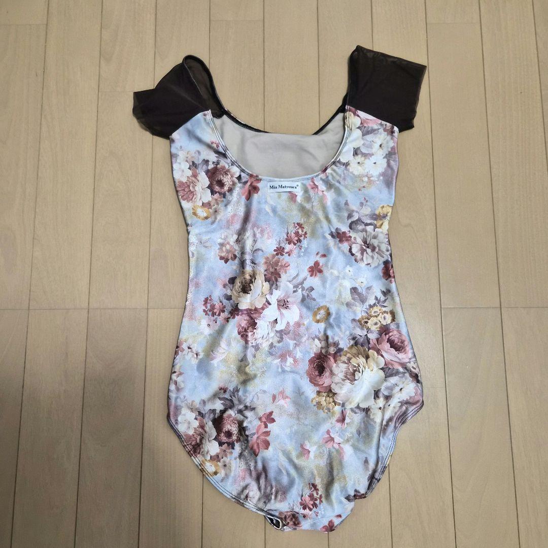 花柄オフショルダーレオタード