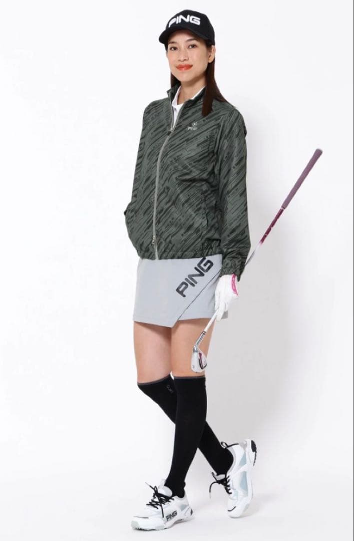 L ☆新品☆ PING 撥水 フルジップブルゾン ゴルフ　レディース　ブラック
