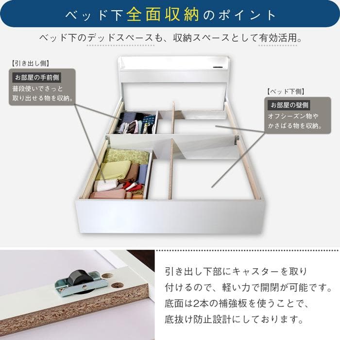 【R】セミダブル　マットレスなし【収納あり】 送料込み！【ベージュ】