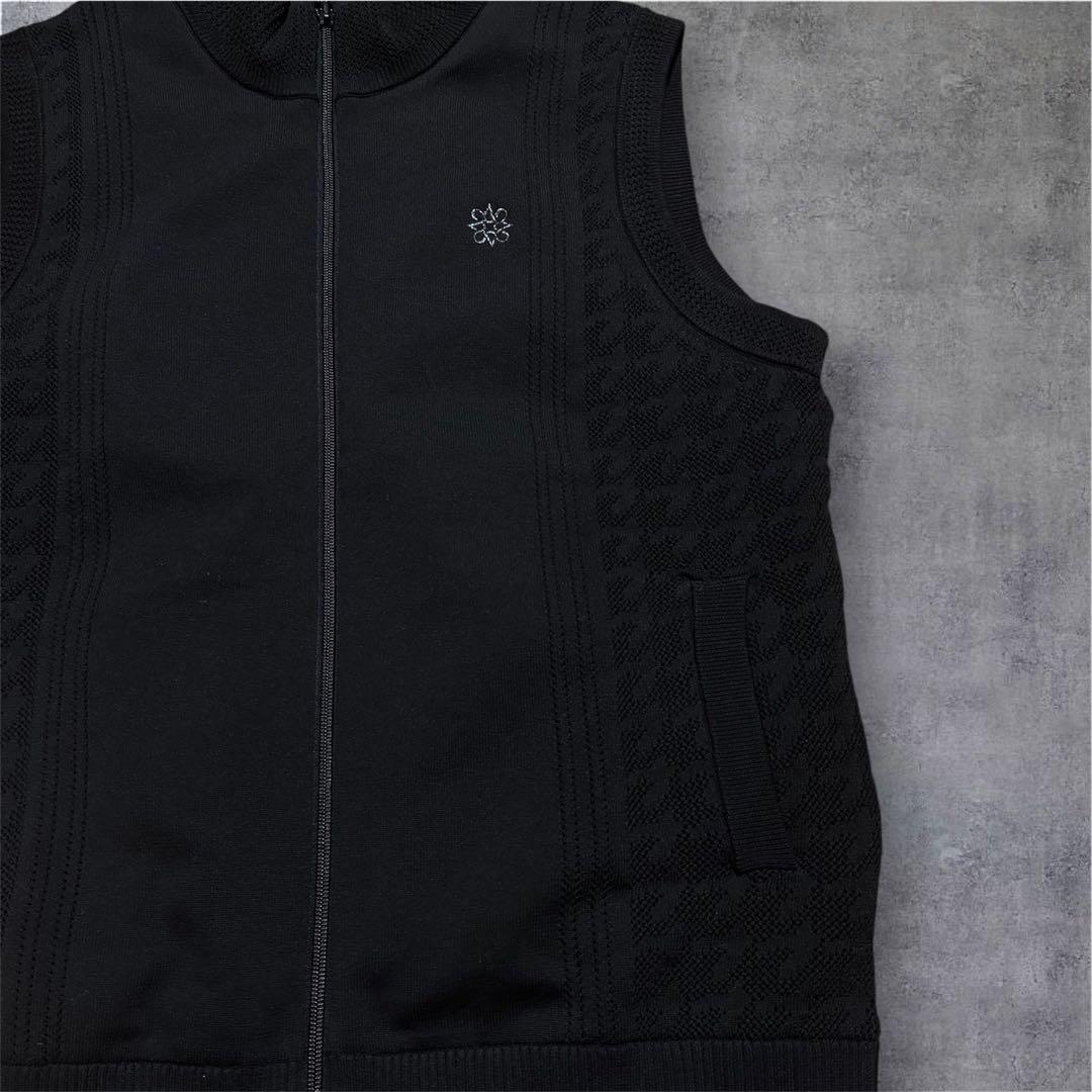 ✨極美品✨　St Andrews 天竺千鳥　リバーシブル　ニットベスト　黒　L