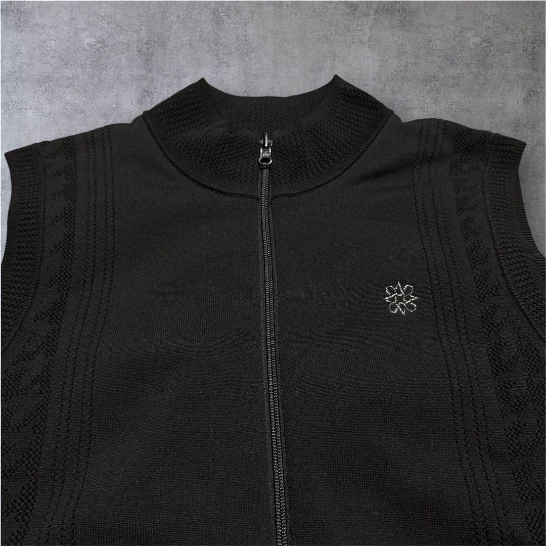 ✨極美品✨　St Andrews 天竺千鳥　リバーシブル　ニットベスト　黒　L