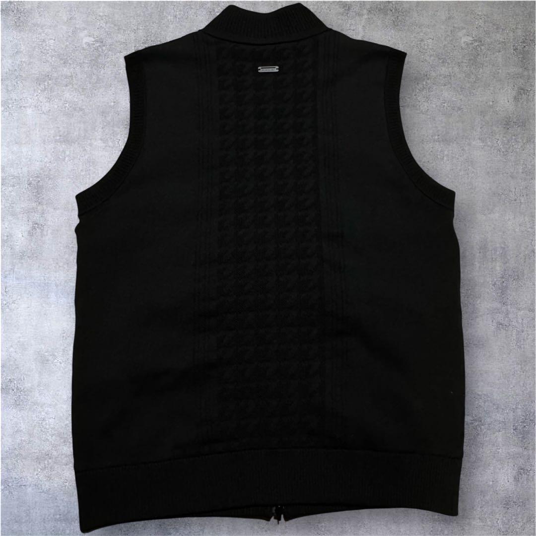 ✨極美品✨　St Andrews 天竺千鳥　リバーシブル　ニットベスト　黒　L