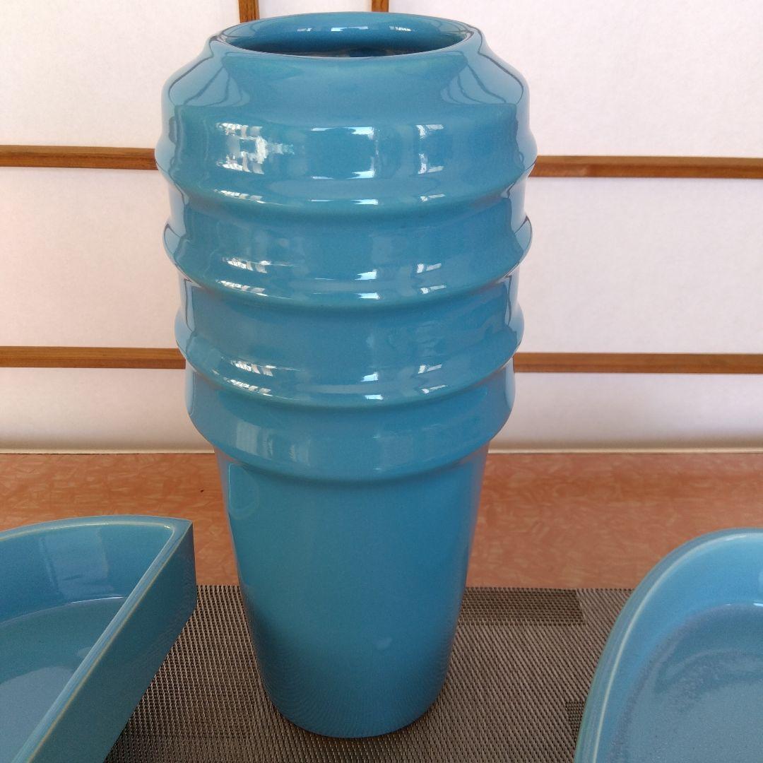 ★小原流 生け花 水色花器三品　 No.山の香10/2