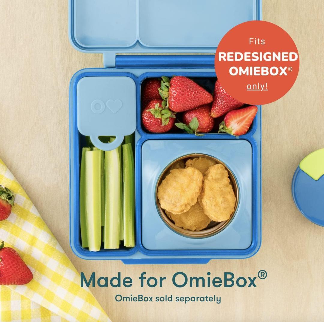 OmieBox（オミーボックス）漏れ防止ディップ容器 2パック（ブルー／ライム）