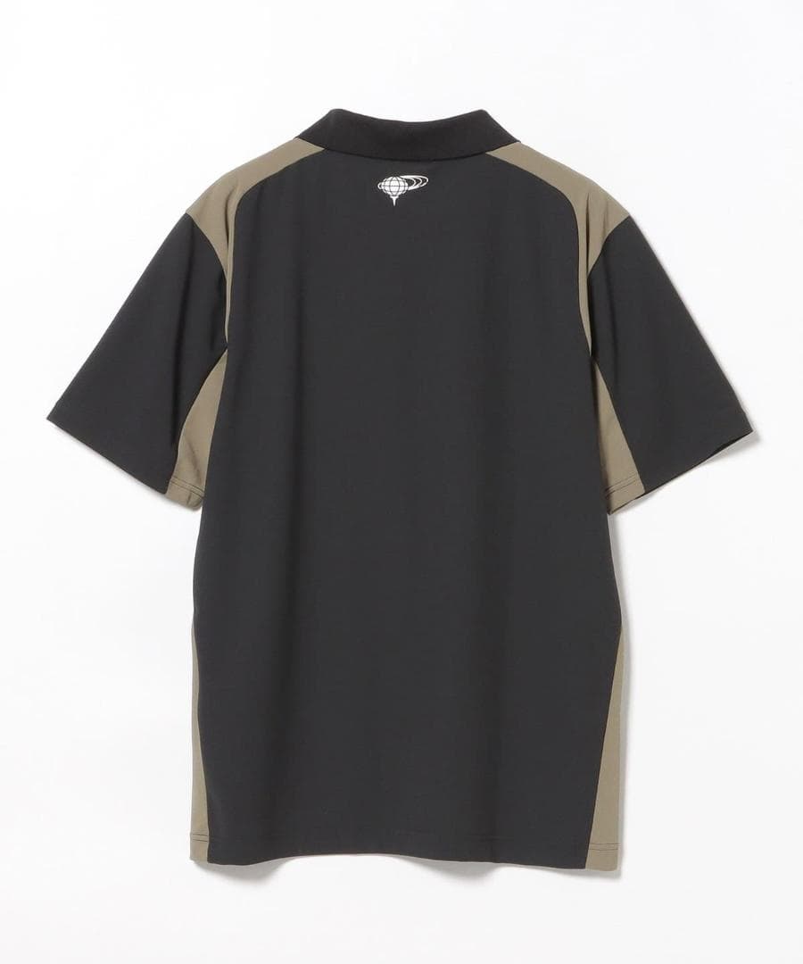 ⓂBEAMS GOLF ビームスゴルフ 襟付きVネックプルオーバーBLACK