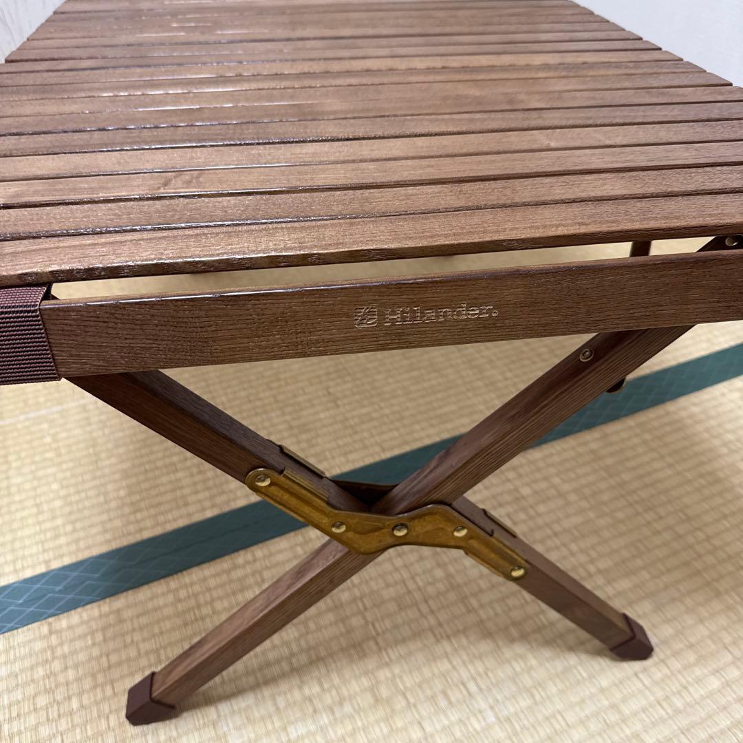 【yasuhiko】ハイランダー　ウッドロールトップテーブル　中古