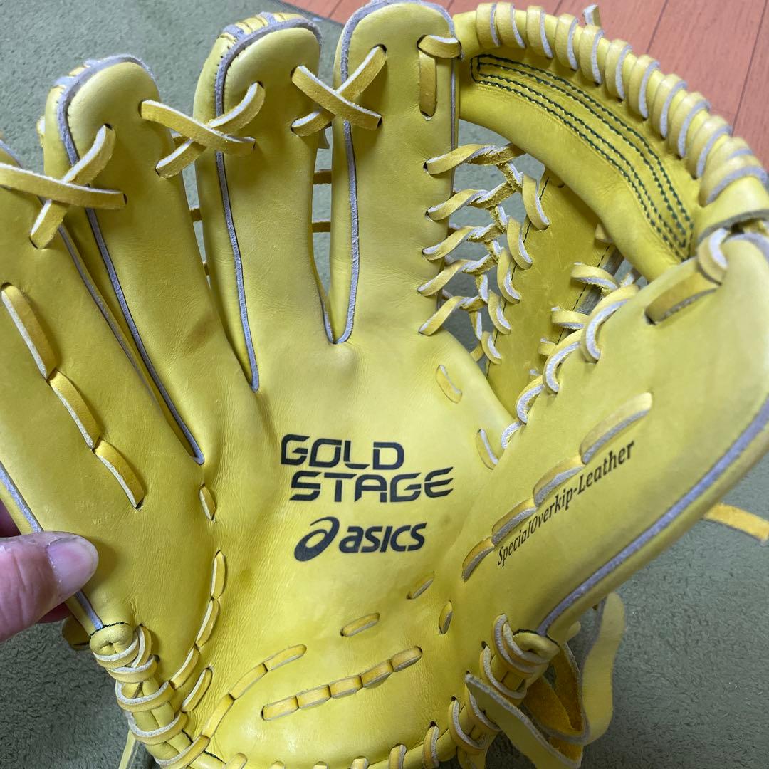 ASICS GOLD STAGE 硬式グローブ イエロー