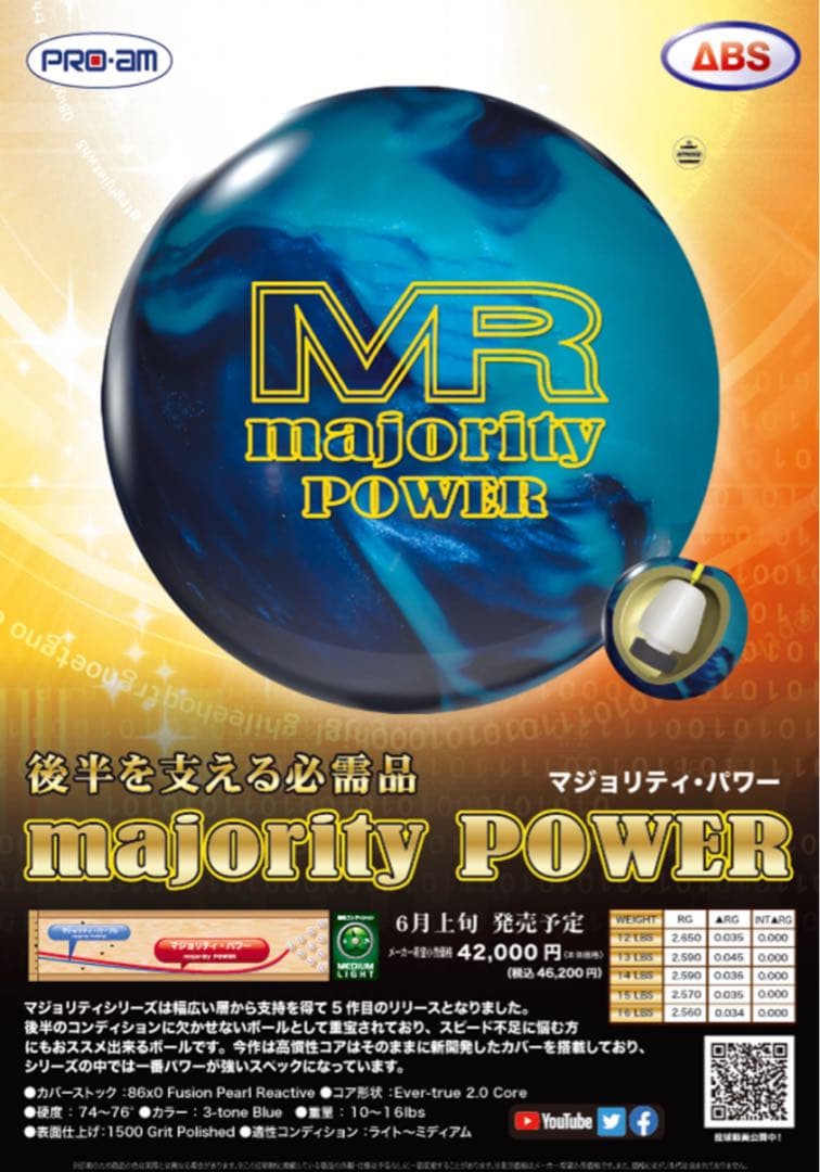 ★15ポンド新品★マジョリティパワー★ABS★