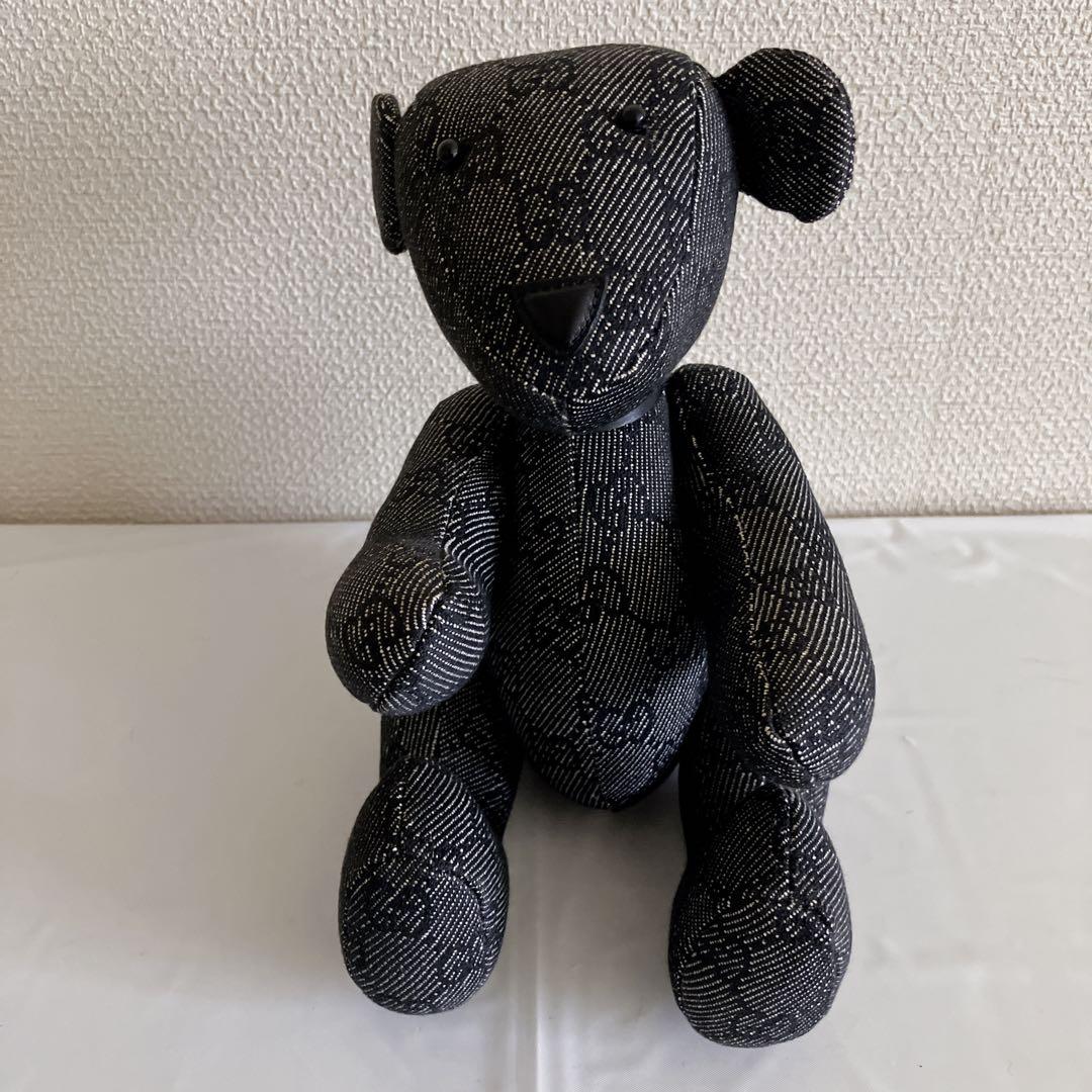 美品❗　グッチ　GUCCI　テディベア　GGブランドロゴ総柄　ぬいぐるみ　箱有