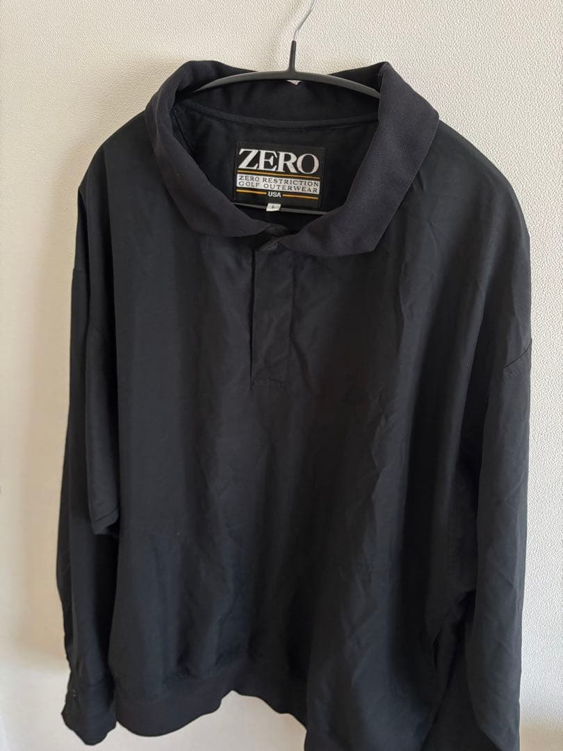 ゴルフウェア ZERO RESTRICTION プルオーバー 黒 L