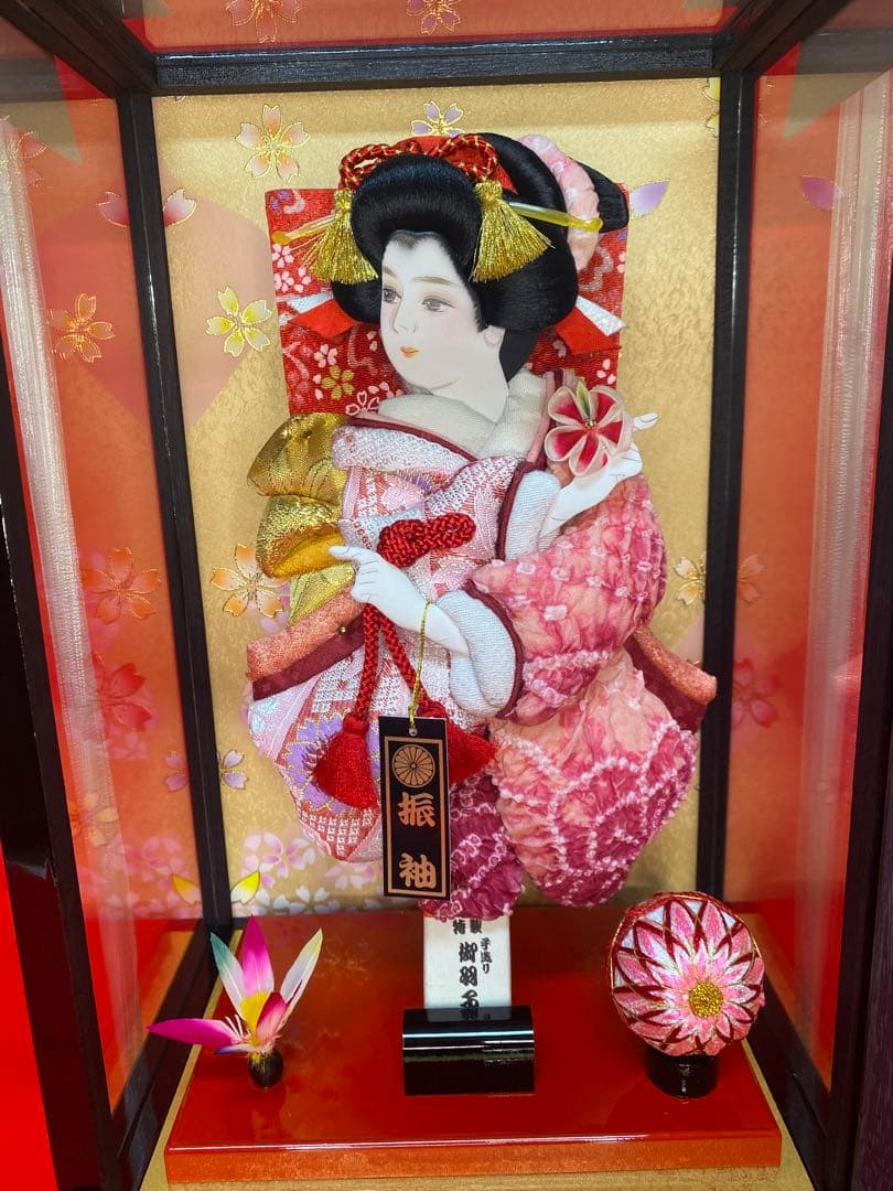 羽子板ガラスケース８号・コンパクトサイズ　間口約２４×奥行約１８×高さ約４０㎝