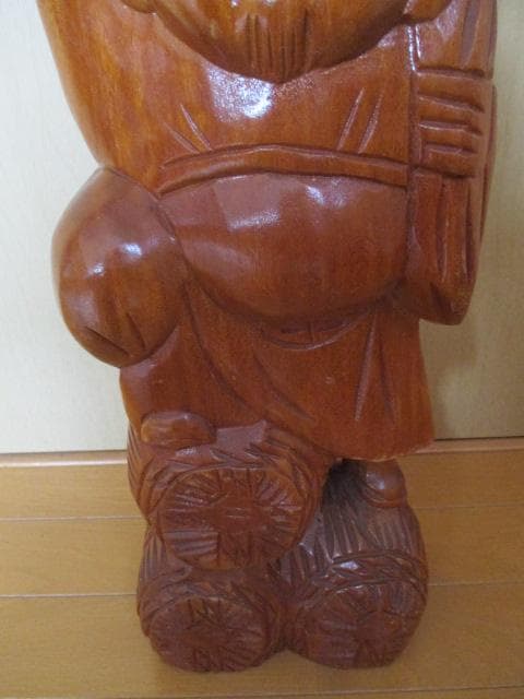七福神　布袋様　大黒天様　木彫り　石？ 　4点