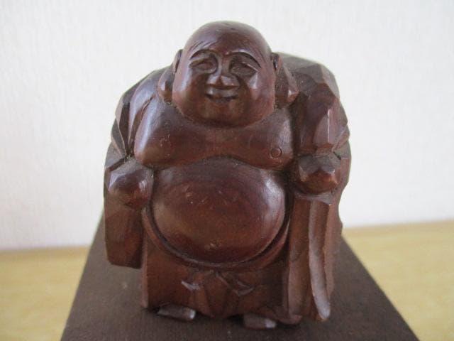 七福神　布袋様　大黒天様　木彫り　石？ 　4点