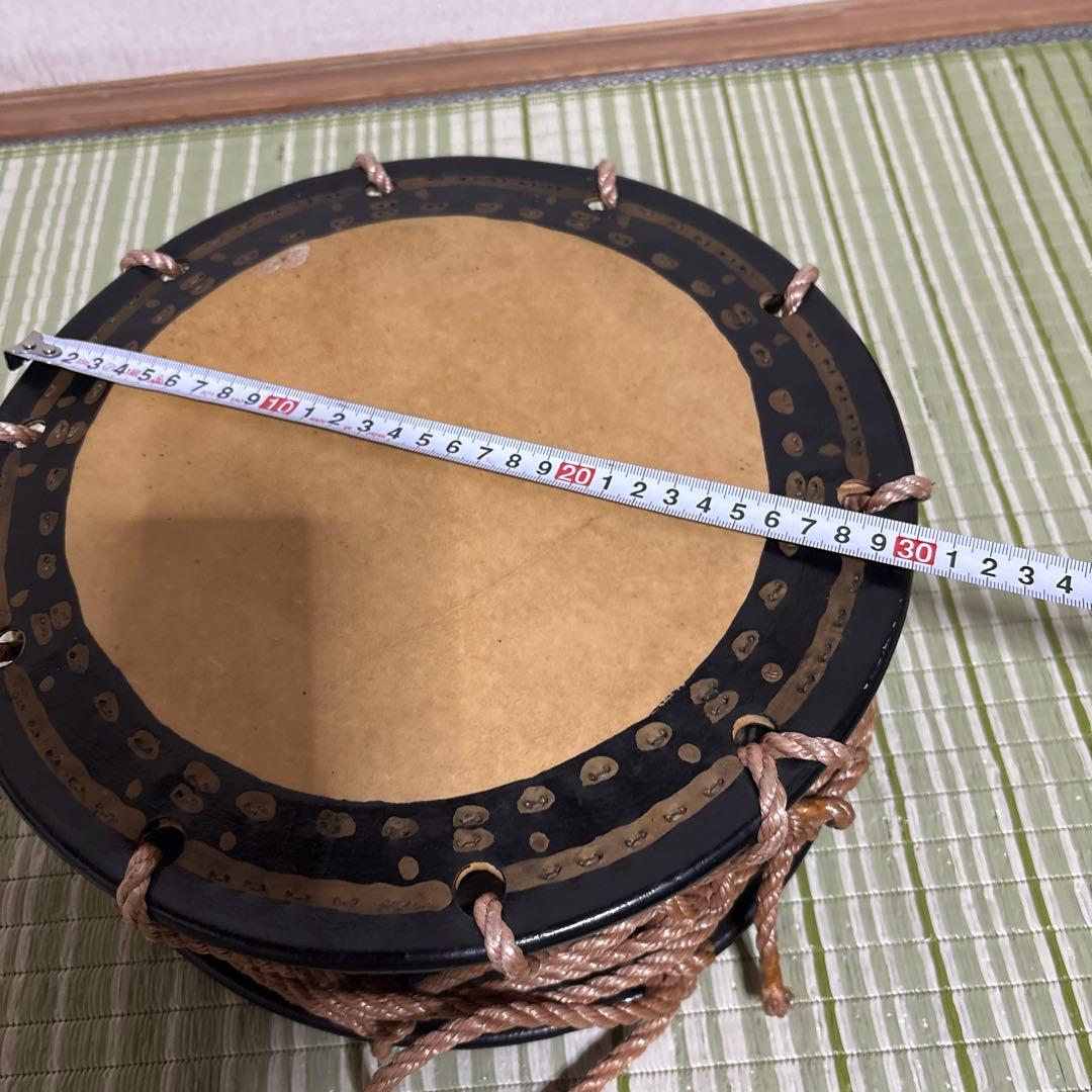 締め太鼓　締太鼓　太鼓　和太鼓　ドラム　和楽器　工芸品　骨董品　30cm