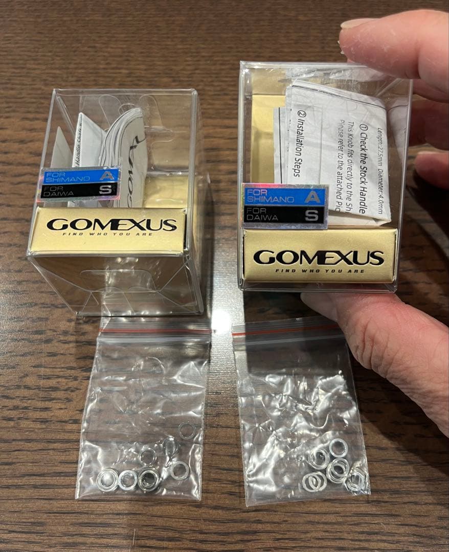 ゴメクサス カーボン製リールハンドル&アルミ製 パワーハンドルノブ