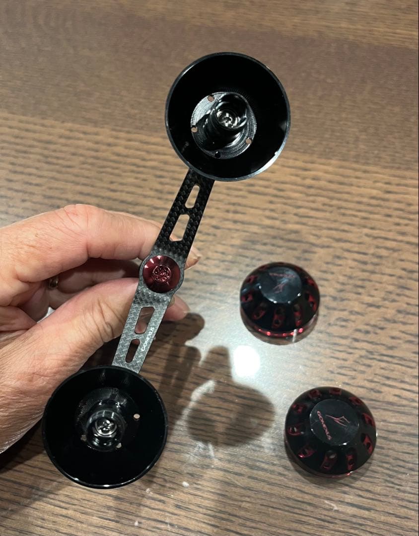 ゴメクサス カーボン製リールハンドル&アルミ製 パワーハンドルノブ