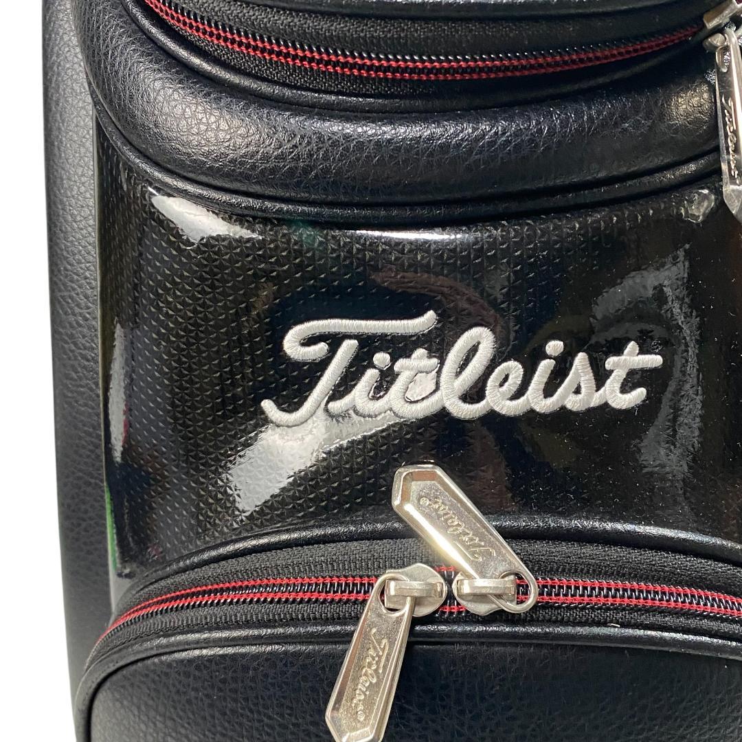 タイトリスト Titleist キャディバッグ ブラック レッド ゴルフ 刺繍