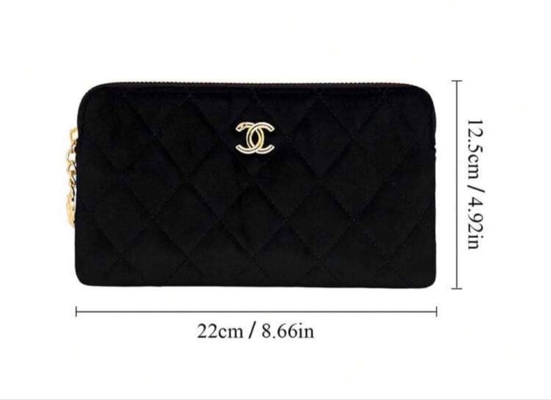 ［新品］CHANELシャネル ベルベット調 メイクアップポーチノベルティ