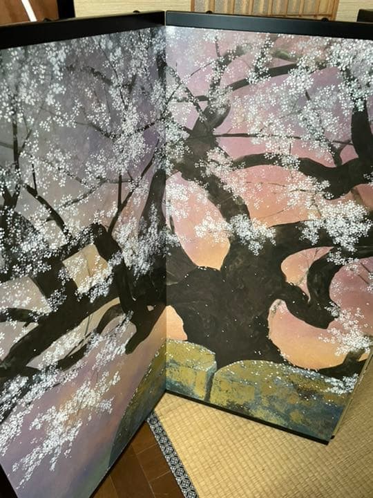 屏風　桜　桜花の譜　木村圭吾