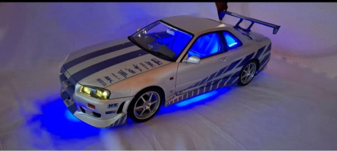 ディアゴスティーニ1/8 ワイルドスピード GT-R R34 完成品