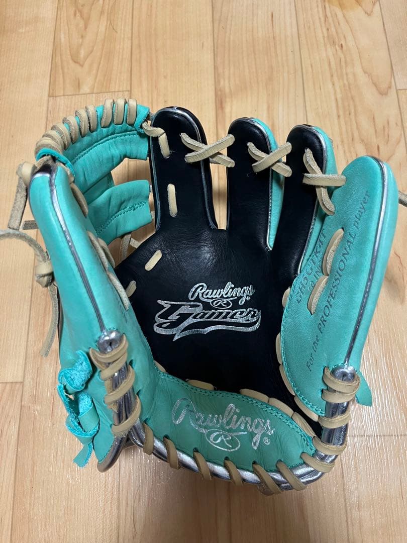 ローリングス　トレーニンググローブ　ブラック×ミントグリーン