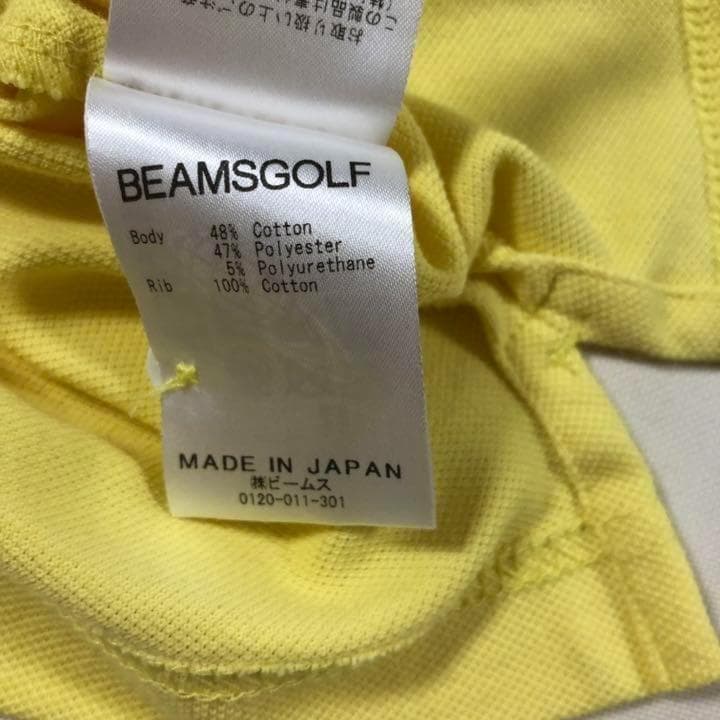 ビームスゴルフ パープルレーベル ポロシャツ 日本製 イエロー Lサイズ