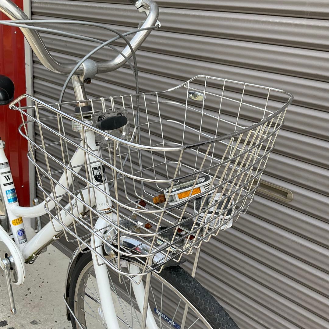 【前橋市内引渡】ママチャリ 26インチ自転車 6段変速/カゴ/鍵/ライトなし