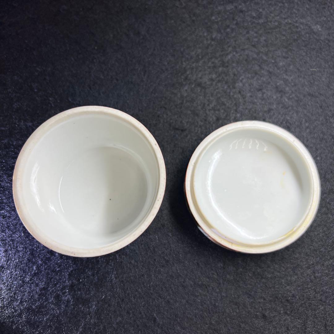 明治期　九谷焼　加賀井上製　金沢九谷　最高峰　人物画蓋物　東Y8-0403☆2F