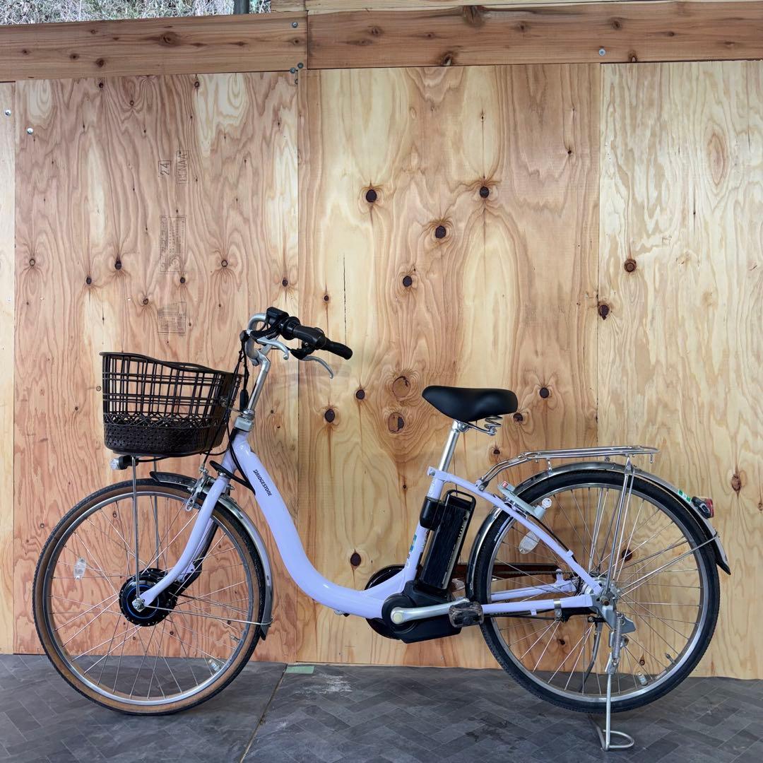 電動アシスト自転車 薄紫 シティタイプ