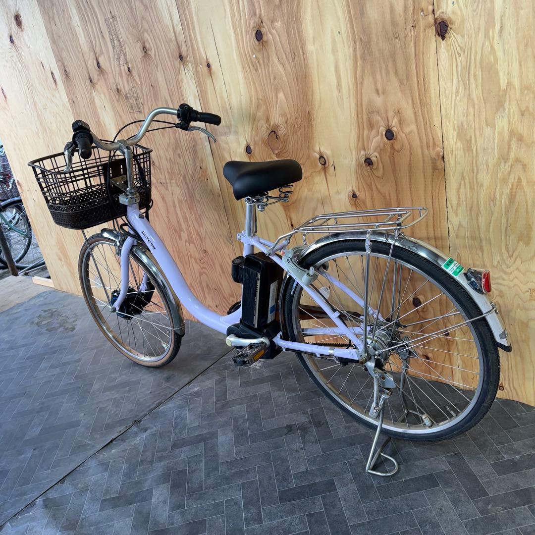 電動アシスト自転車 薄紫 シティタイプ
