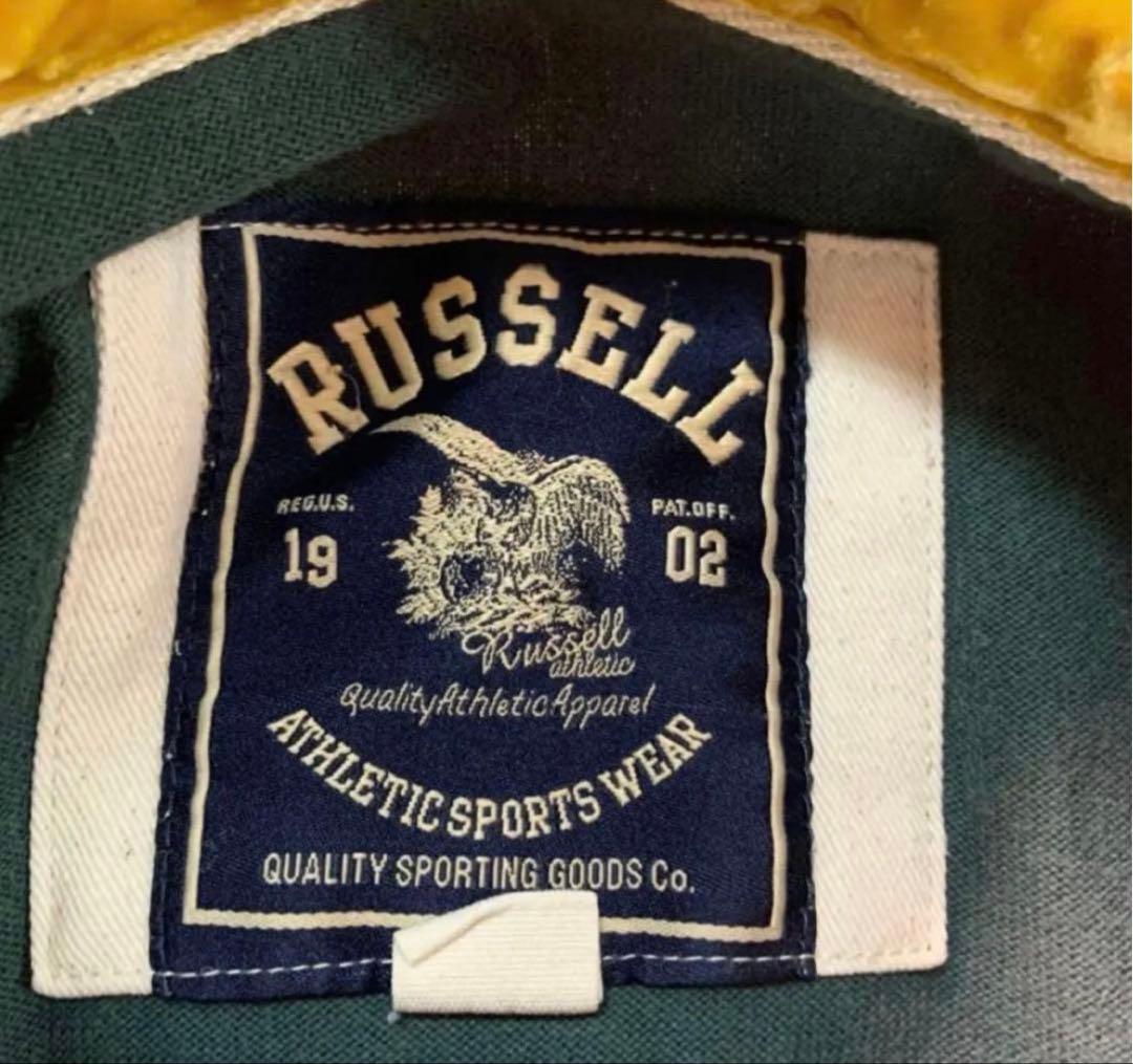【美品⭕️】RUSSELL ATHLETIC ワッペン刺繍　ポロシャツ 古着