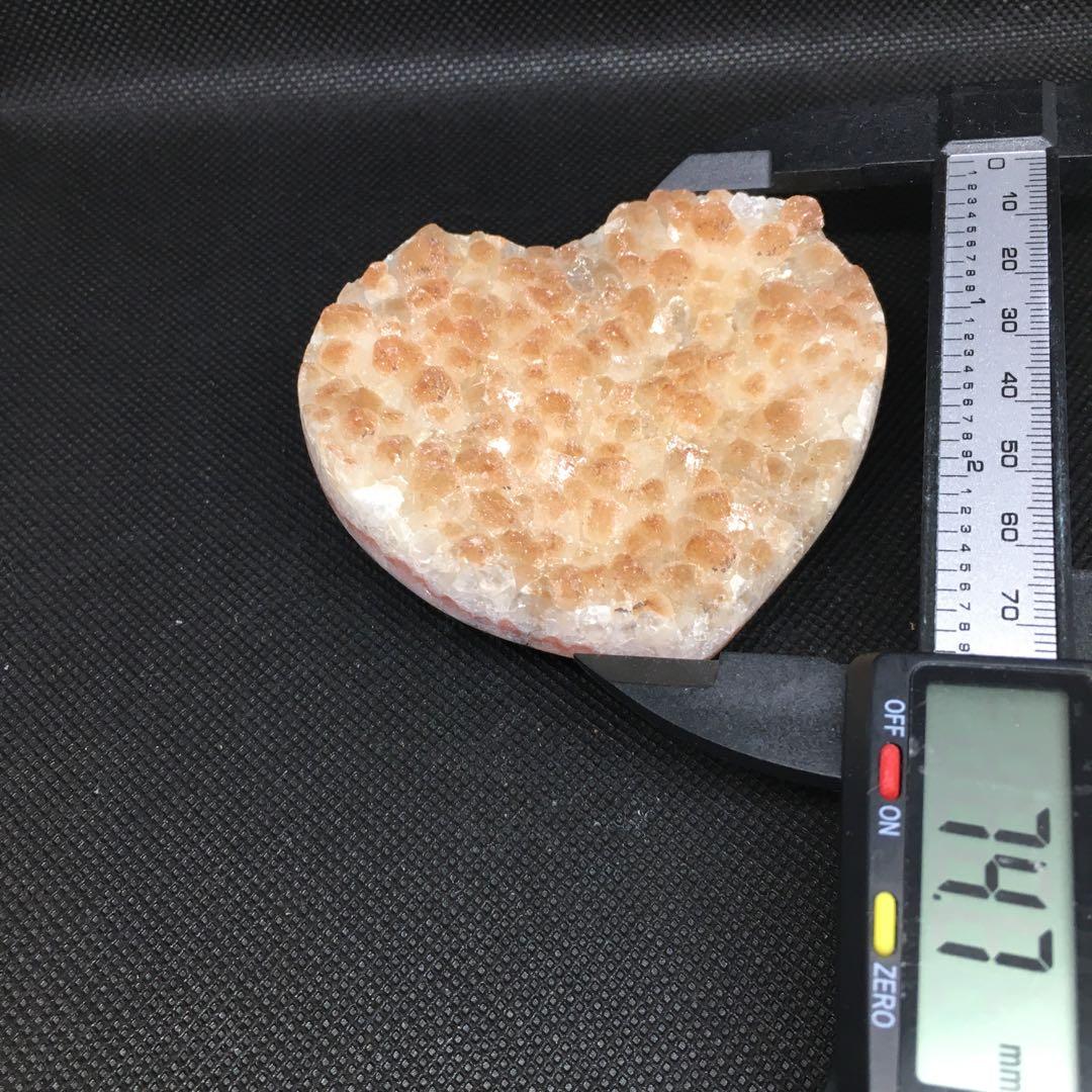 シトリンクォーツクラスター✨ハート型✨台座付き✨