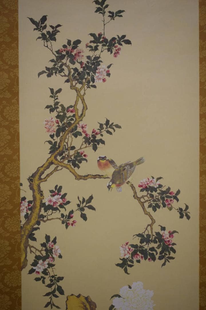 複製/熊代熊斐/松鶴図/工芸/布袋屋掛軸HH-485
