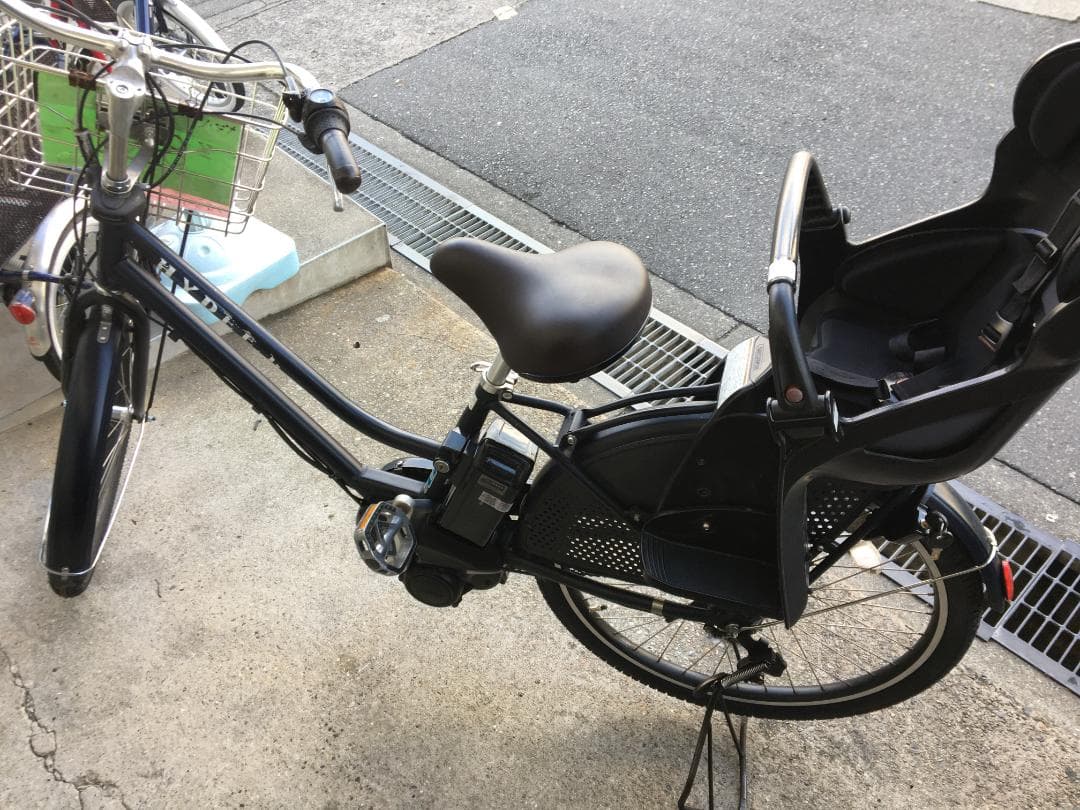 地域限定送料無料　ハイディツー　子供乗せ　12,3AH　紺　神戸市　電動自転車