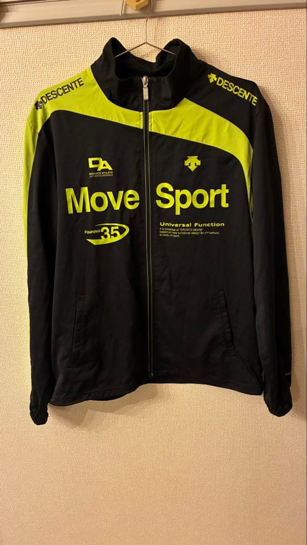 DESCENTE Move Sport ジャージ上下セット 黒/黄緑