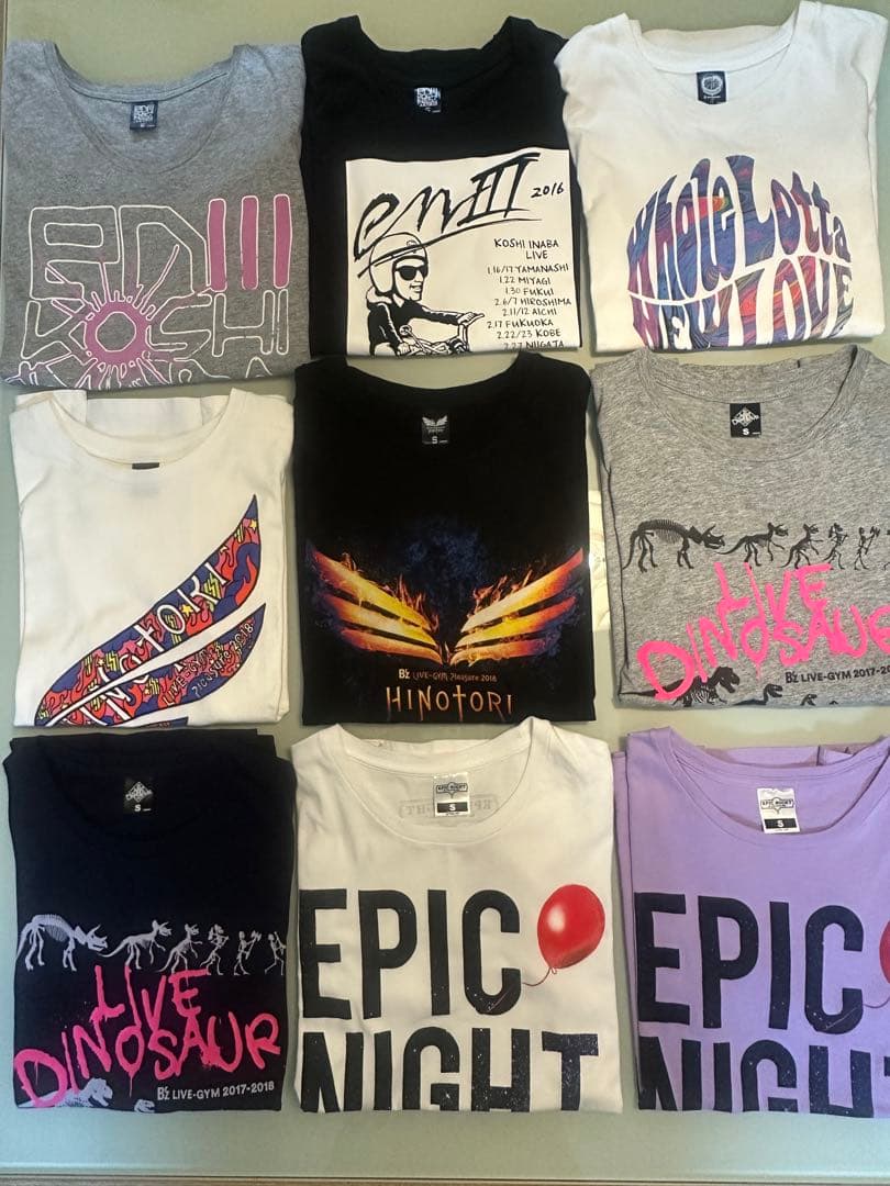 B’z LIVE Tシャツ　 Sサイズ　9枚セット まとめ売り 美品