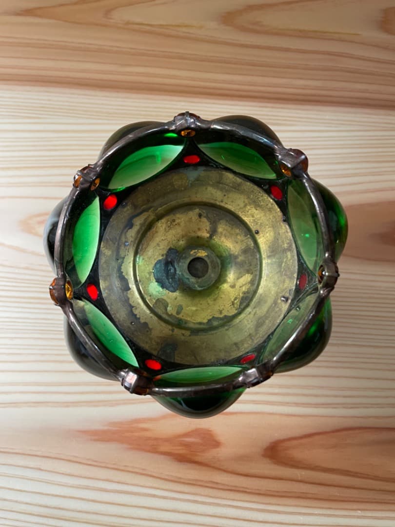 キャンドルホルダー　ステンドグラス　ドイツ　クリスマスマーケット