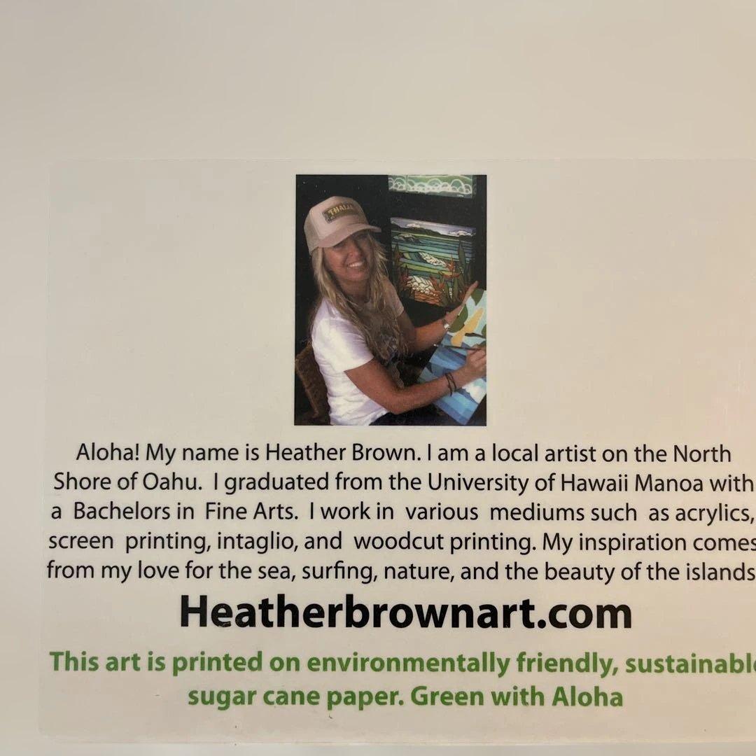 【美品】ヘザーブラウンHeather Brown “自然と海”絵画art