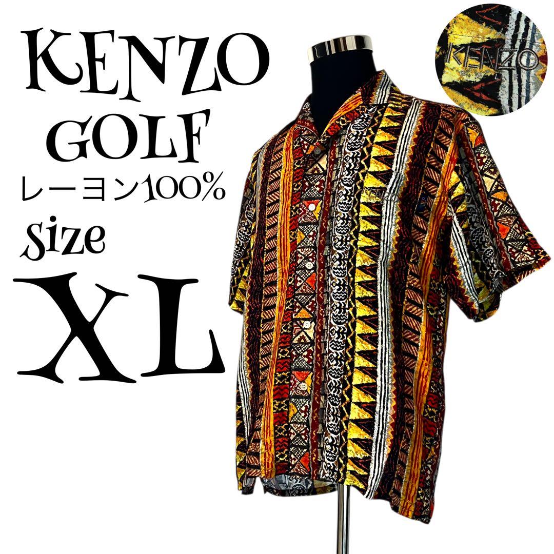 【レーヨン100%】【4】KENZO GOLF レーヨン シャツ メンズ