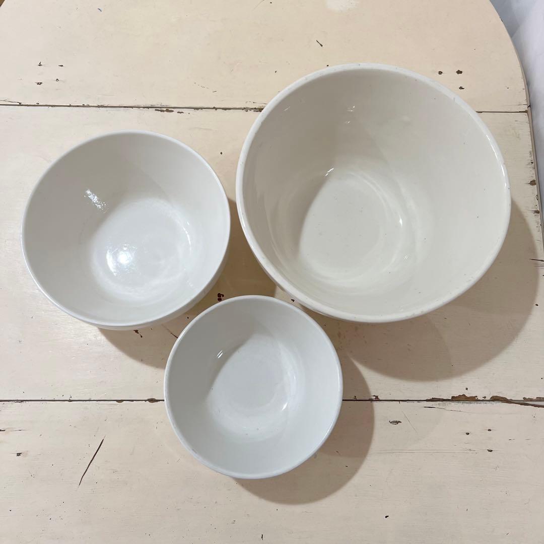 【訳あり品】イギリス アンティーク ヴィンテージ プディングボウル3点set