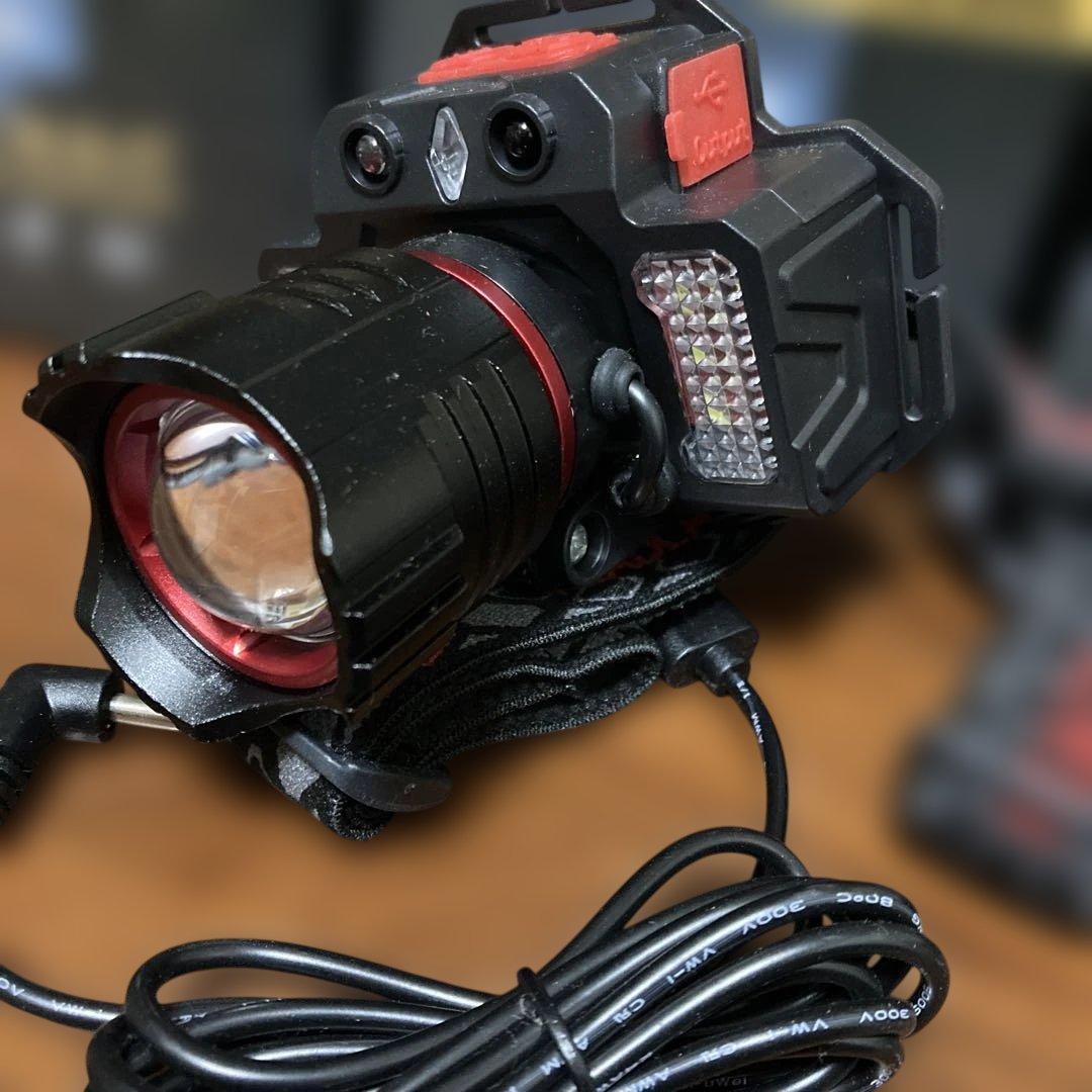 ヘッドライト　ランプ　7個セット　電池&充電器付き