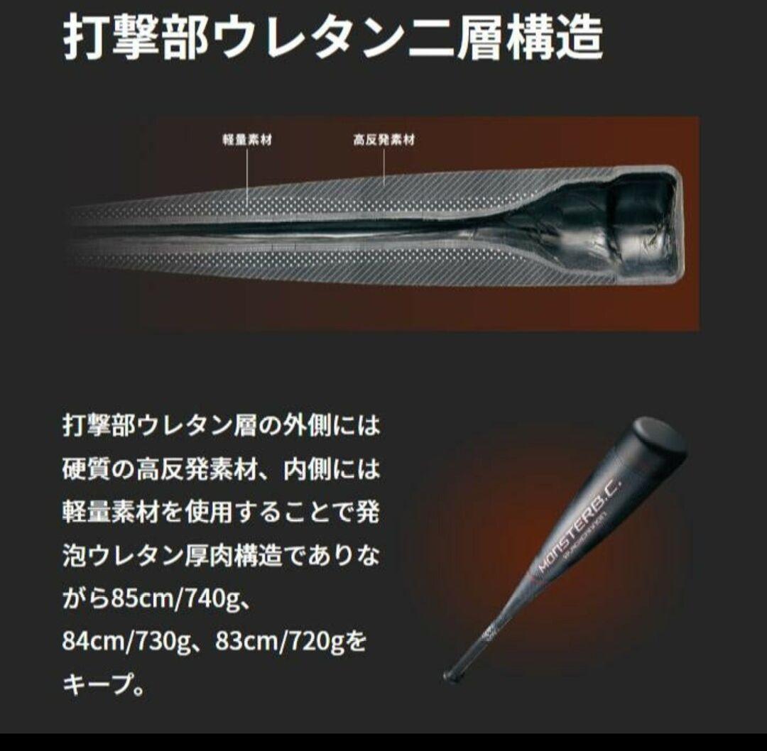 ゼットブラックキャノンMONSTER B.C. 一般軟式野球バット最終処分