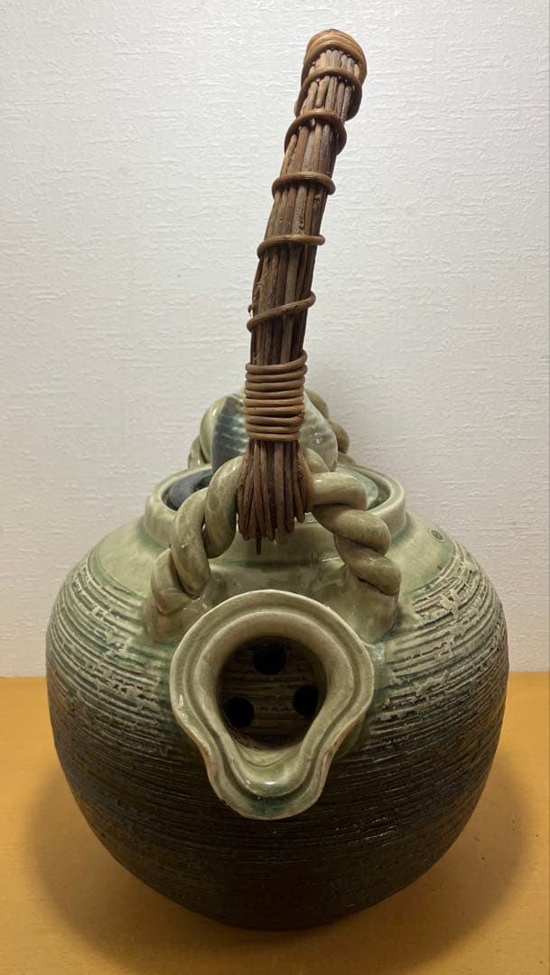 【特大46cm】大型土瓶 急須 飾り物 陶磁器製 銘なし（蓋に修繕跡あり）