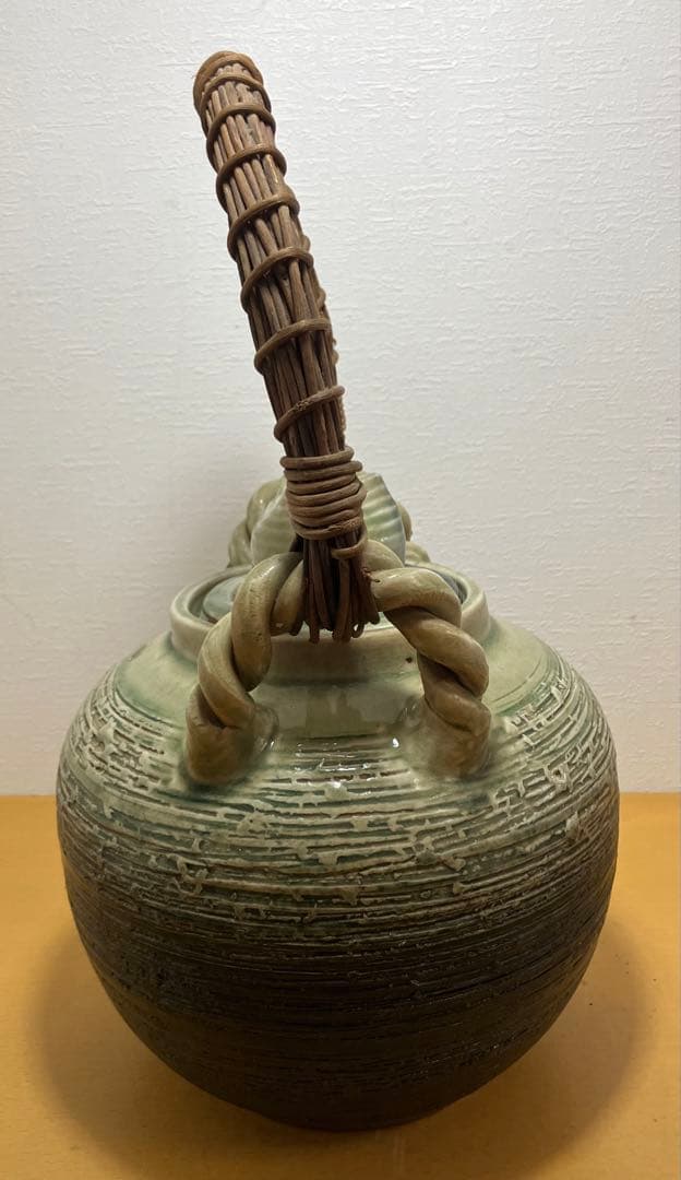 【特大46cm】大型土瓶 急須 飾り物 陶磁器製 銘なし（蓋に修繕跡あり）