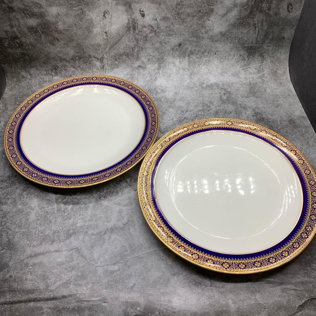 J108\" Noritake SICILIAN BLUE 26cm 丸 6Set