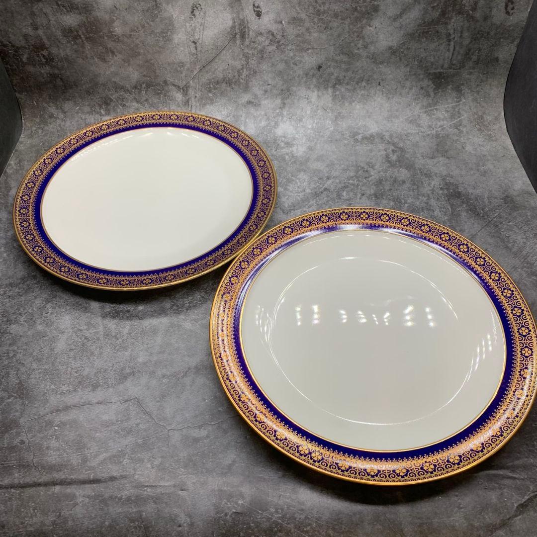 J108\" Noritake SICILIAN BLUE 26cm 丸 6Set