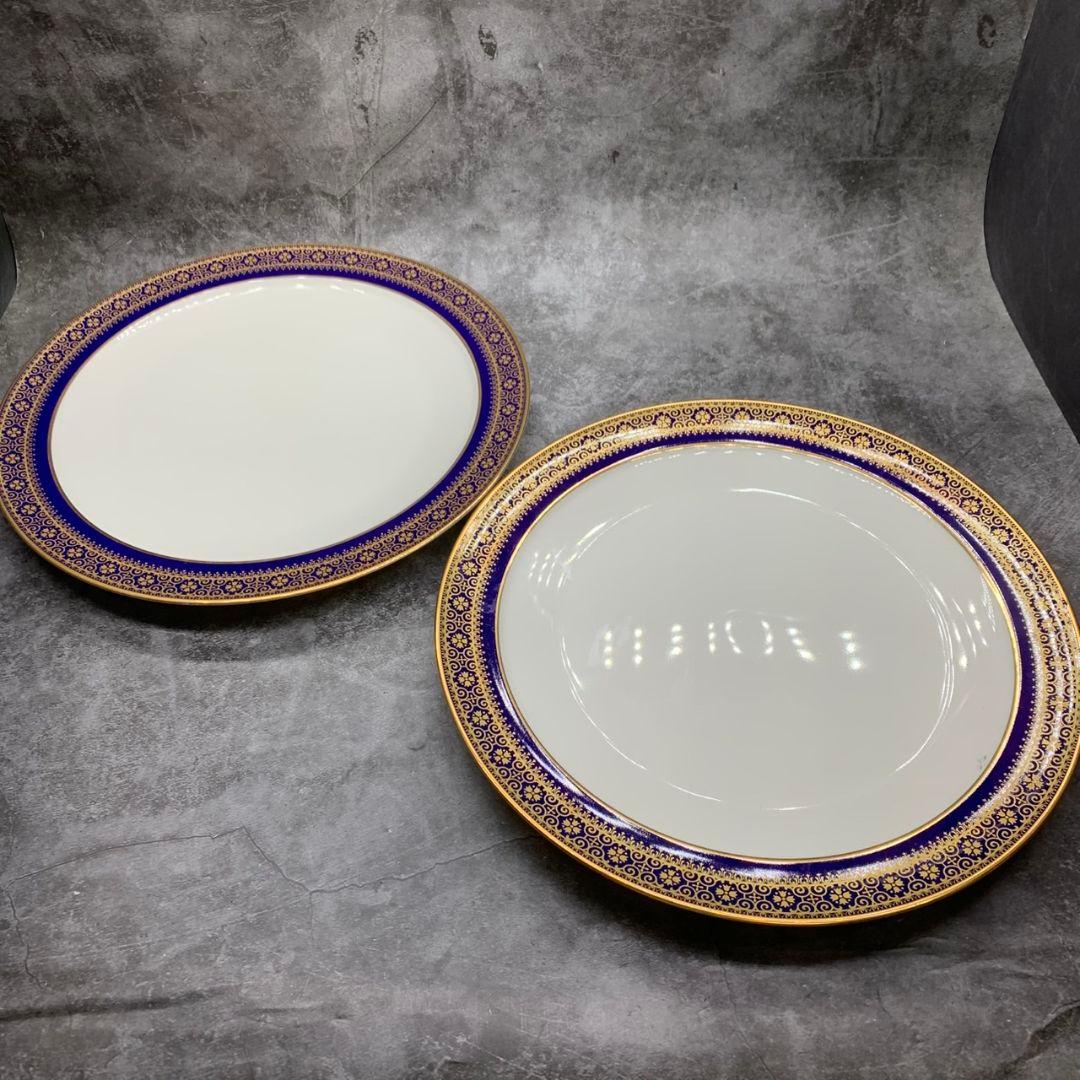 J108\" Noritake SICILIAN BLUE 26cm 丸 6Set