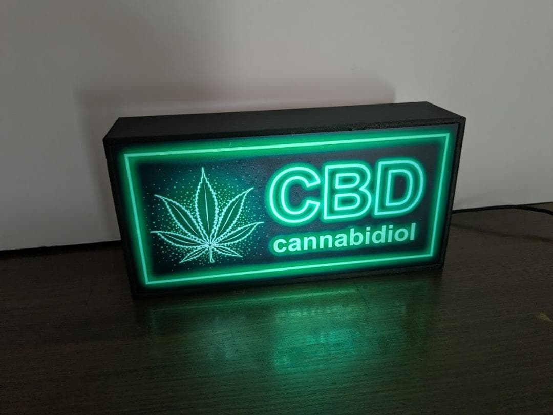 CBD カンナビジオール 医療 大麻 サイン 看板 置物 雑貨 ライトBOX